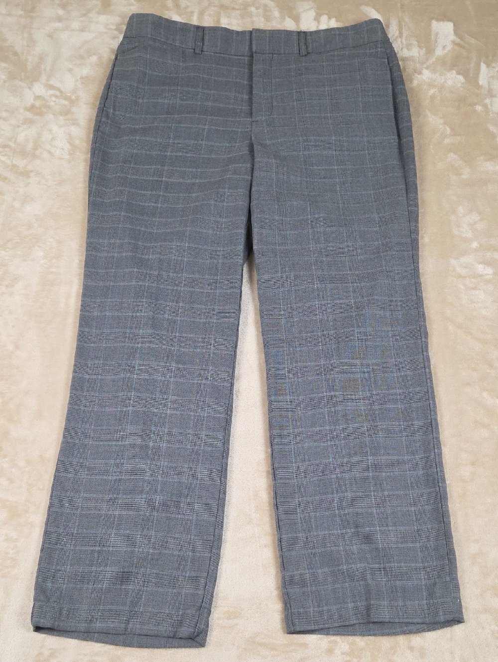 Dockers Gray Plaid Straight-Leg Pants